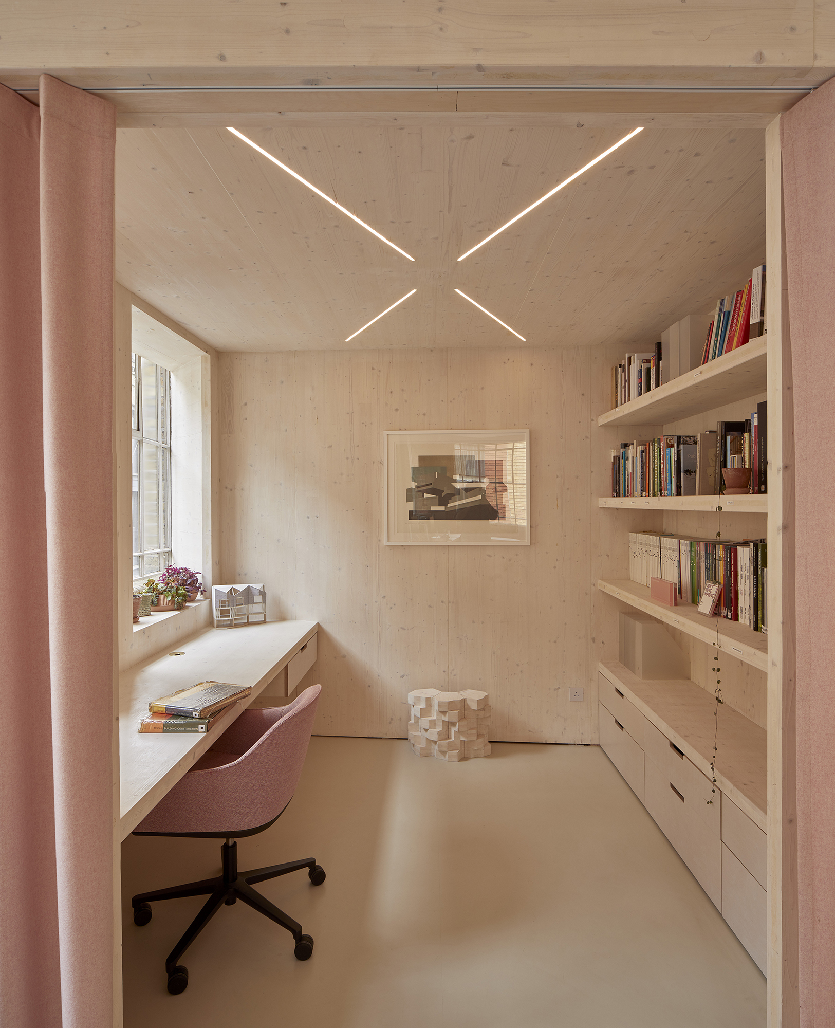 Desk spaces in bright architectural practice Desk spaces in bright architectural practice