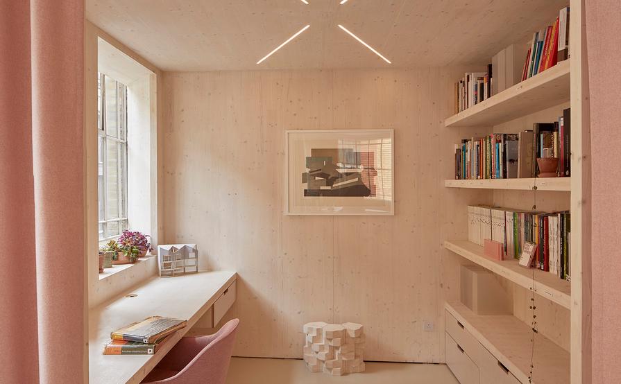 Desk spaces in bright architectural practice Desk spaces in bright architectural practice