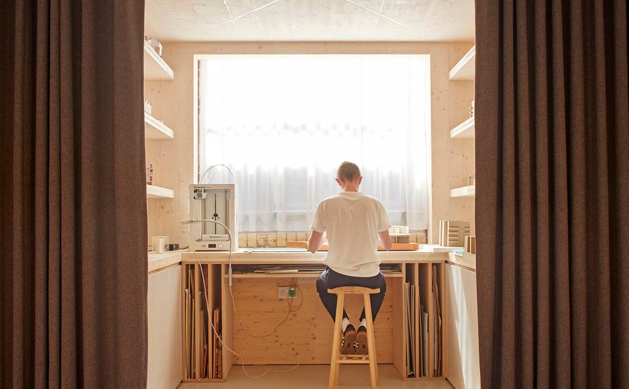 Desk spaces in bright architectural practice Desk spaces in bright architectural practice