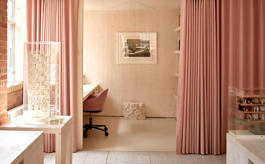Desk spaces in bright architectural practice Desk spaces in bright architectural practice