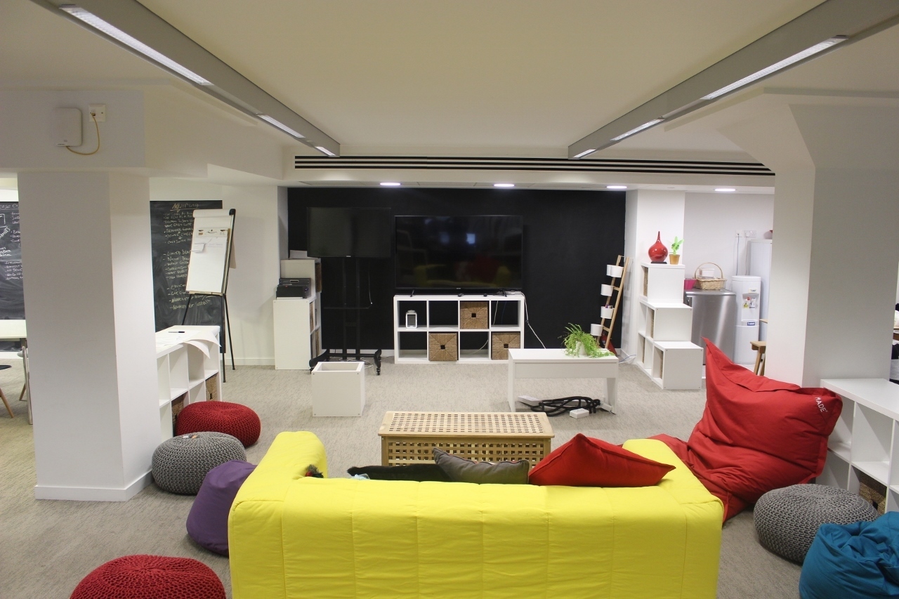 Bright deskspace in freindly office by the river