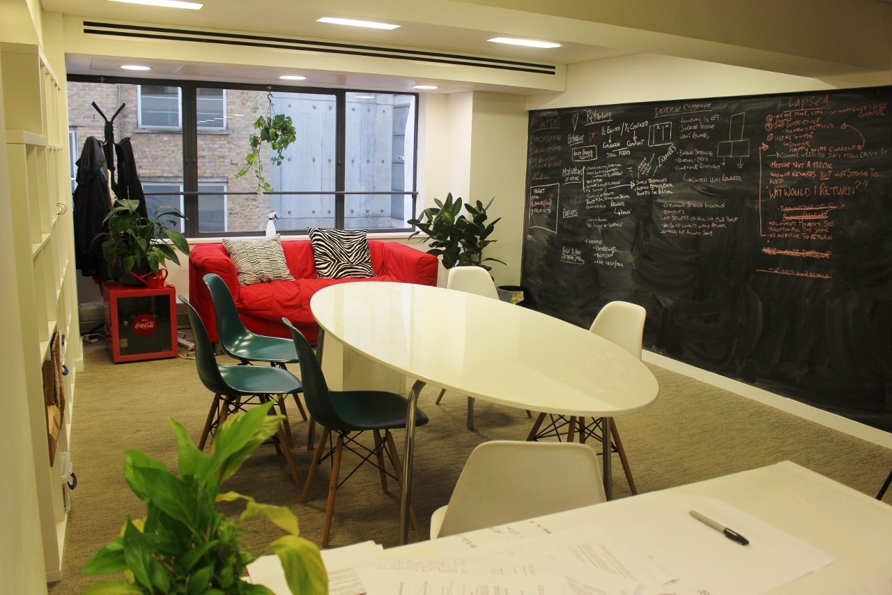 Bright deskspace in freindly office by the river