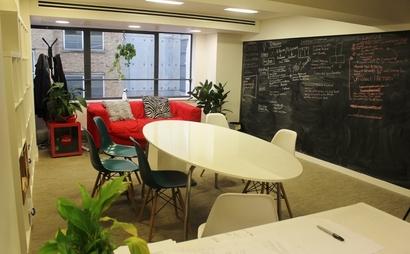 Bright deskspace in freindly office by the river Bright deskspace in freindly office by the river