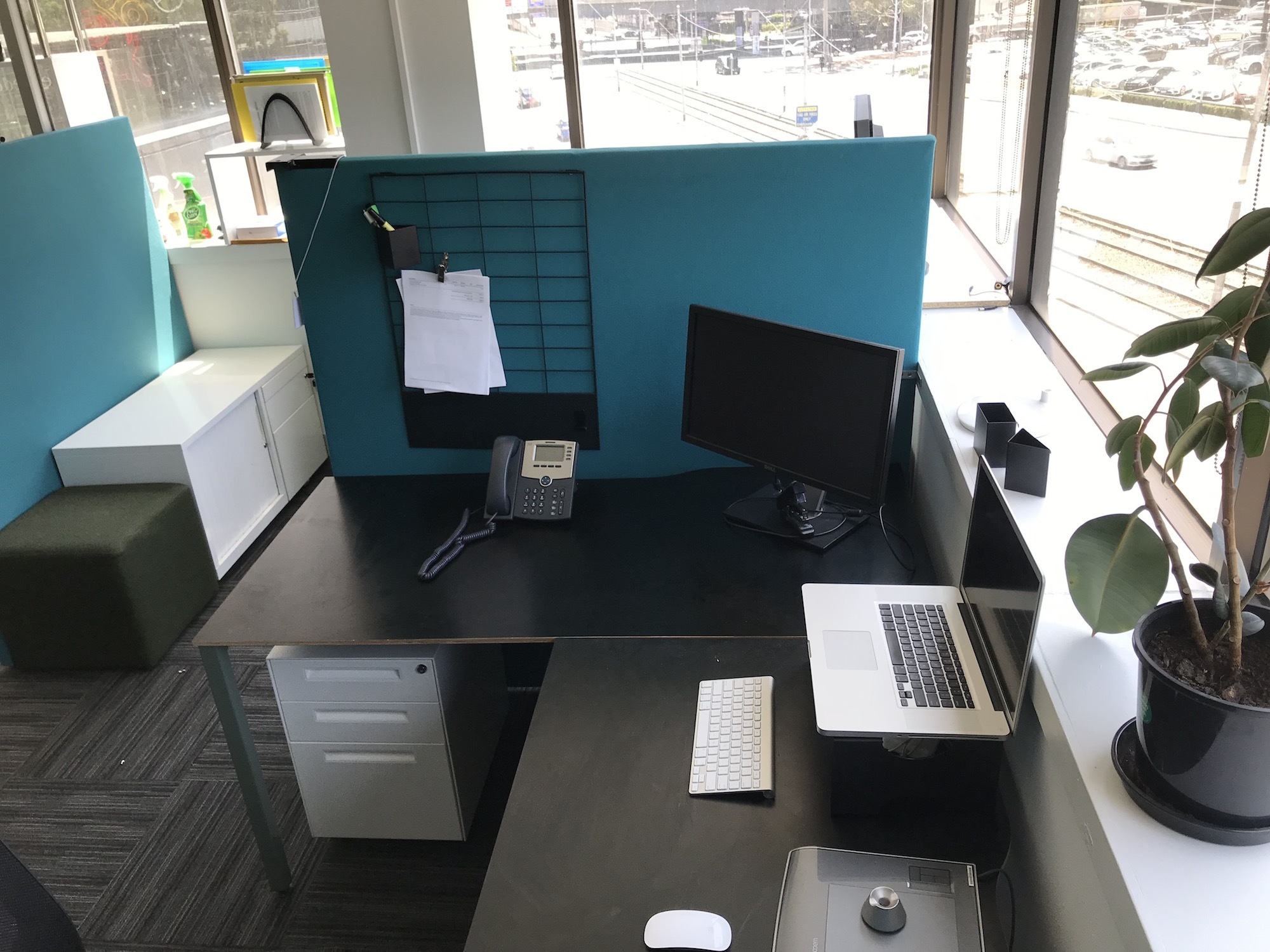 2 large desks in self contained office