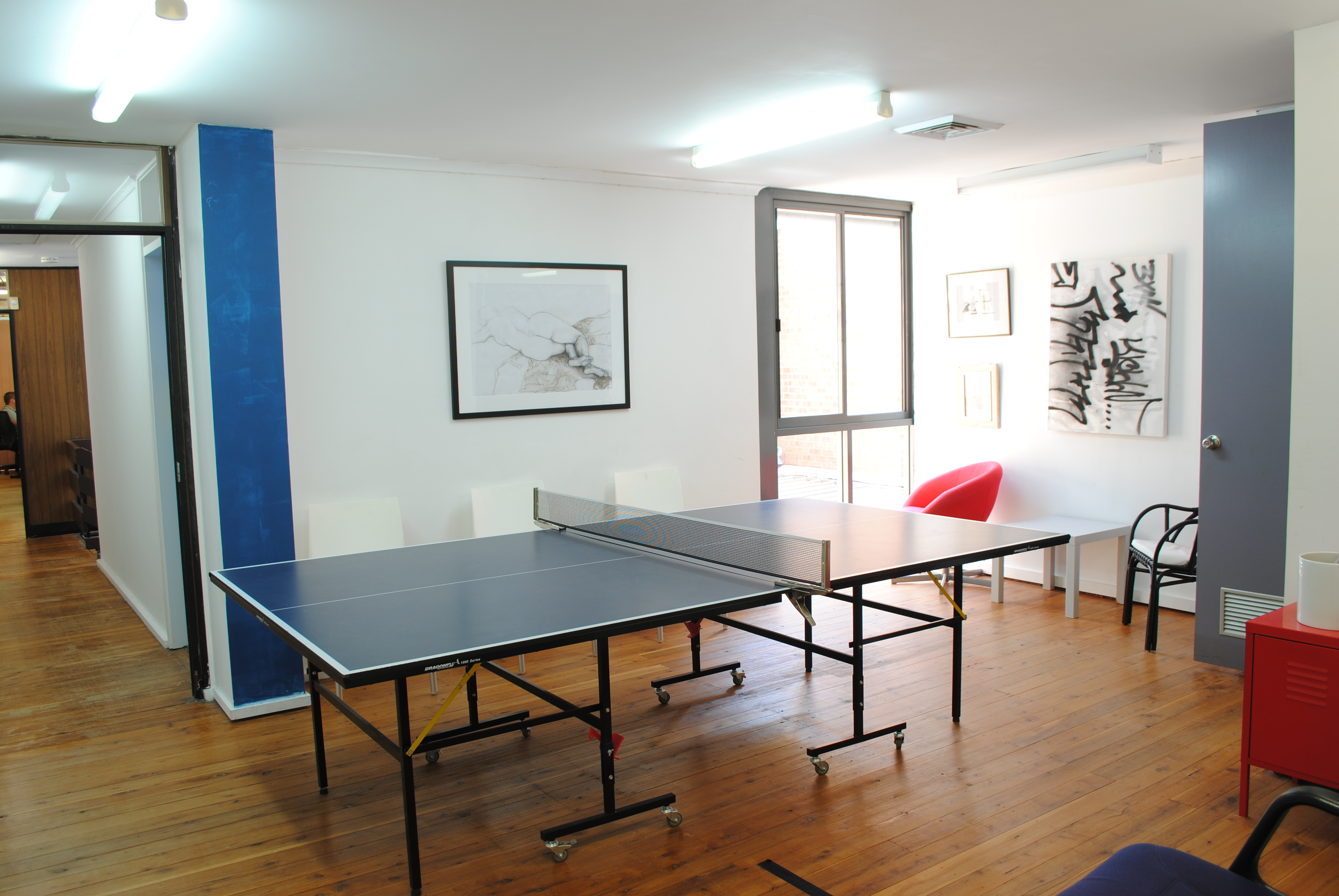 Dedicated desk in open plan office