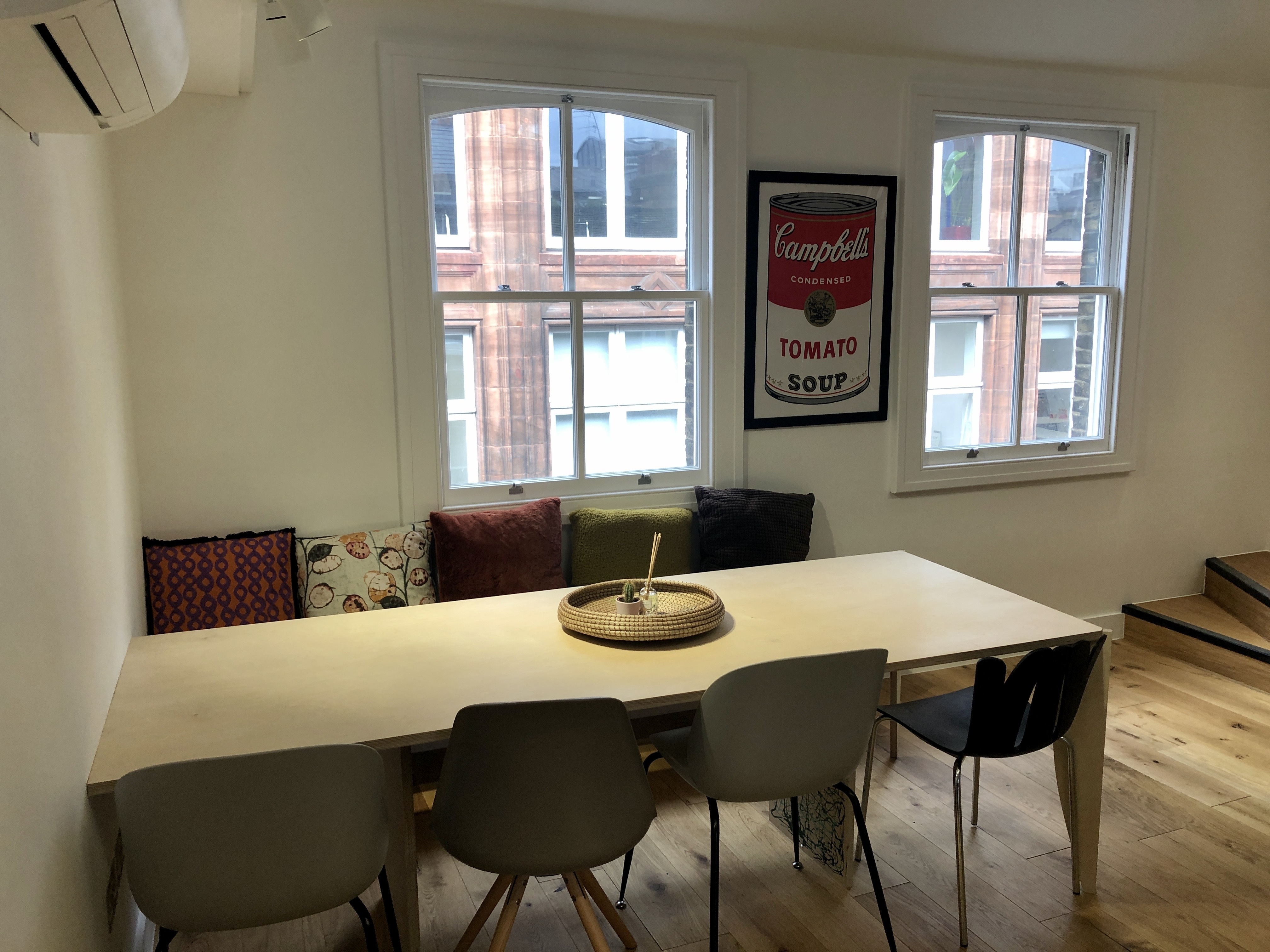 Central Soho. Office share £6000 per month 10 people. Shared kitchen, lounge, meeting room, terrace. 