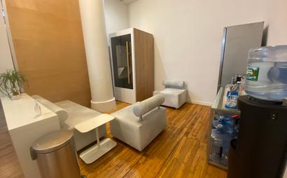 Private Office 2 with large windows (easily accommodates 3-4 people) Private Office 2 with large windows (easily accommodates 3-4 people)