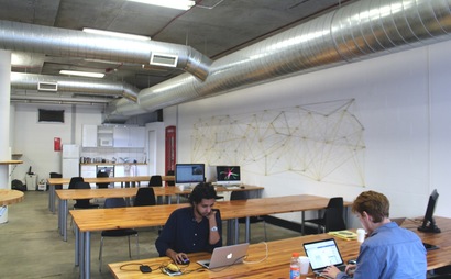 Coworking desk space at the Common Room Coworking desk space at the Common Room