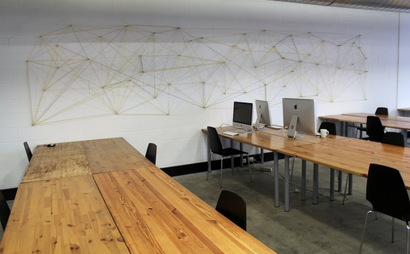 Coworking desk space at the Common Room Coworking desk space at the Common Room