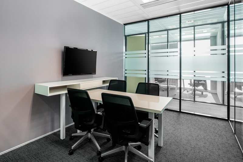 Work your way in een privékantoor voor drie