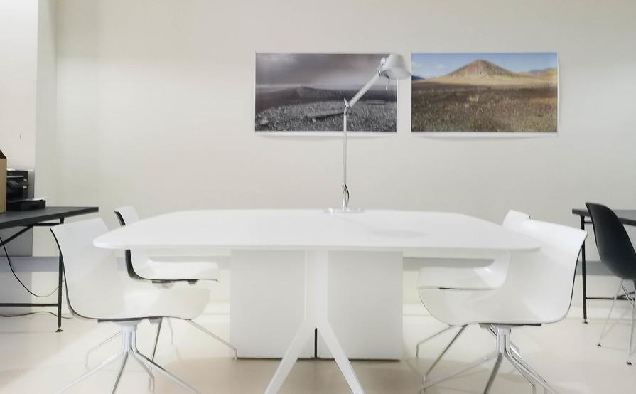 Fully equipped shared desks in a renovated sunny office