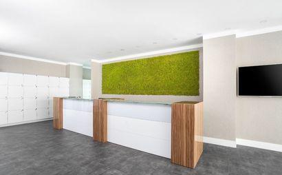 Work your way in a private office for four. Work your way in a private office for four.