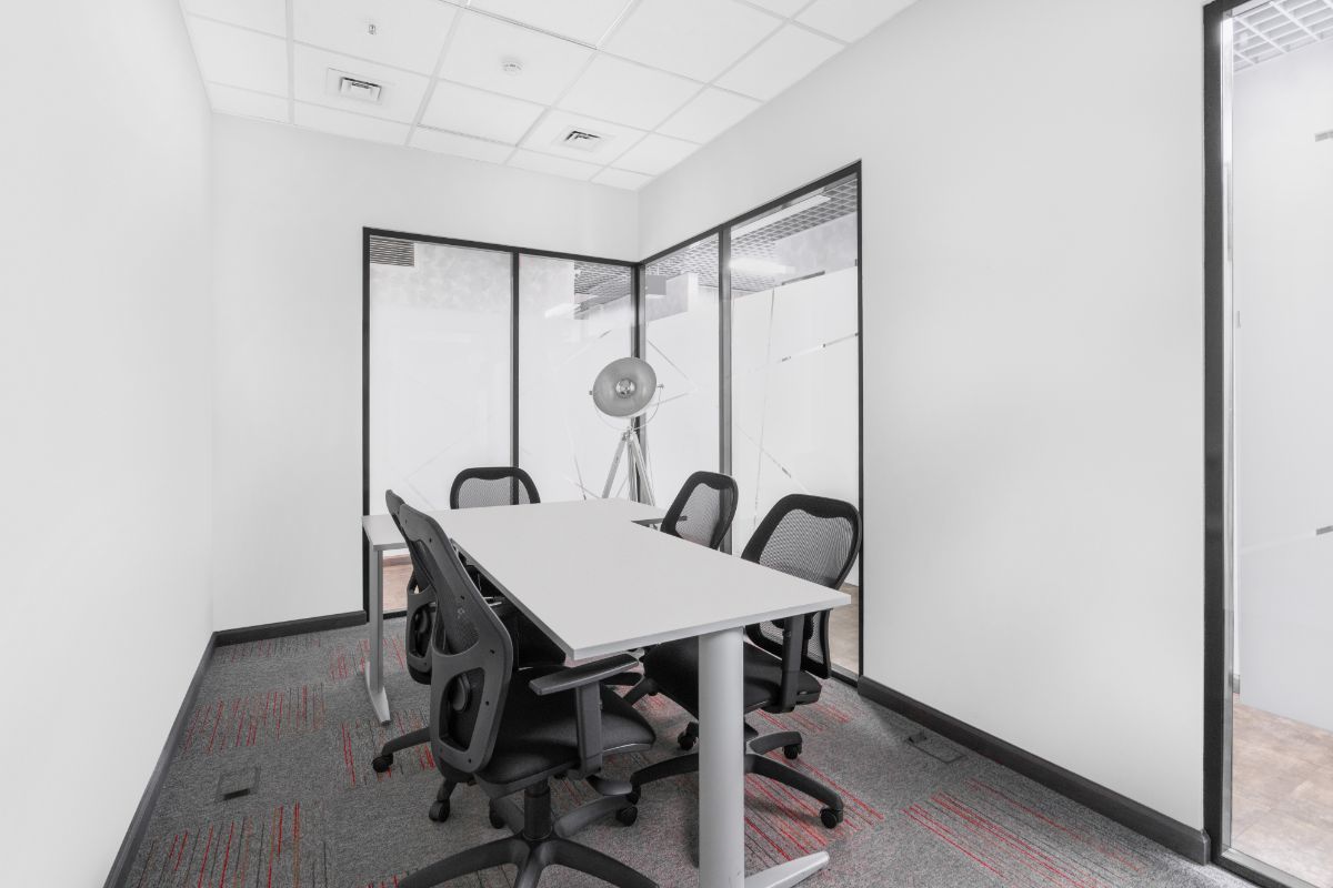 Work your way in a private office for three.