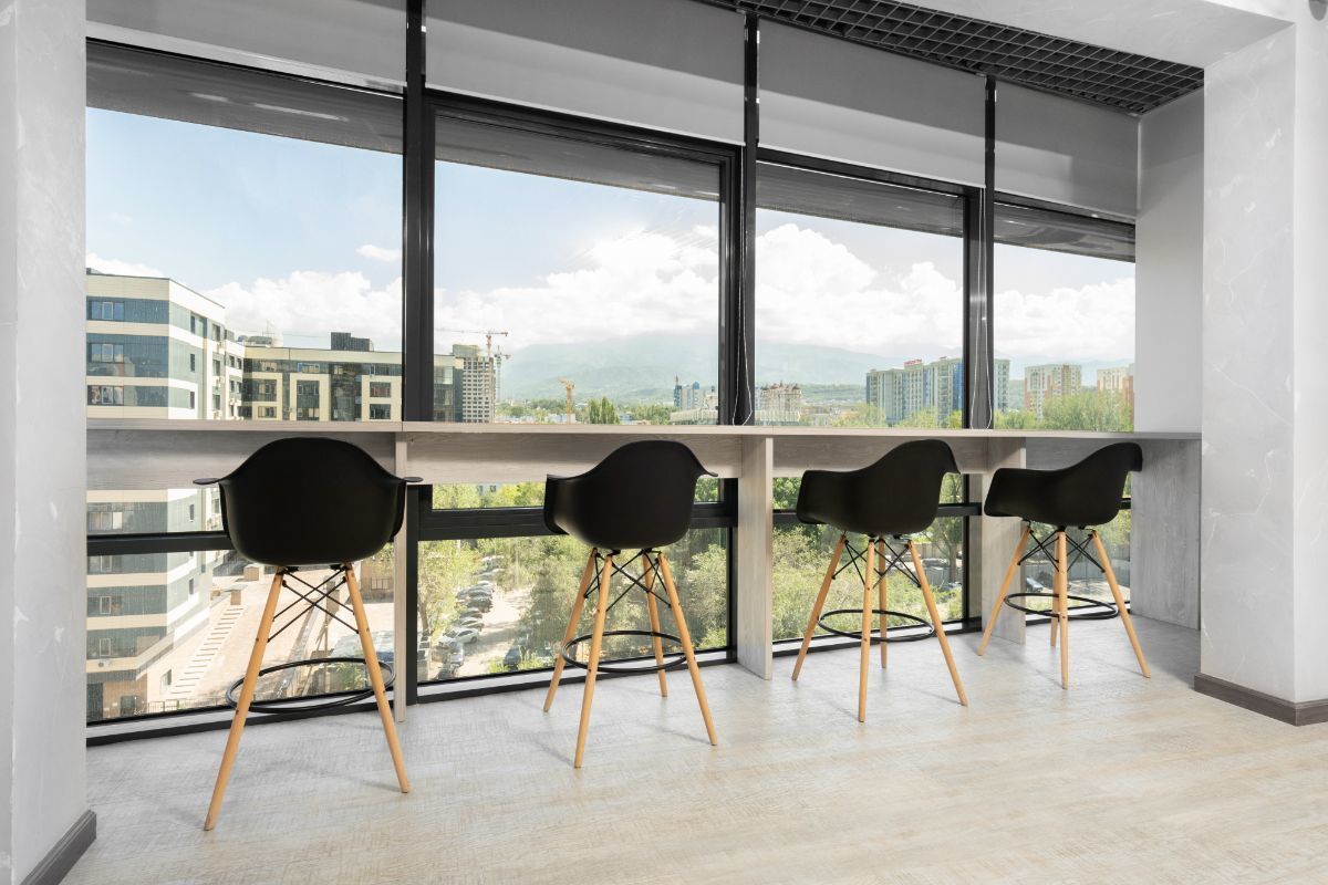 Work your way in a private office for three.