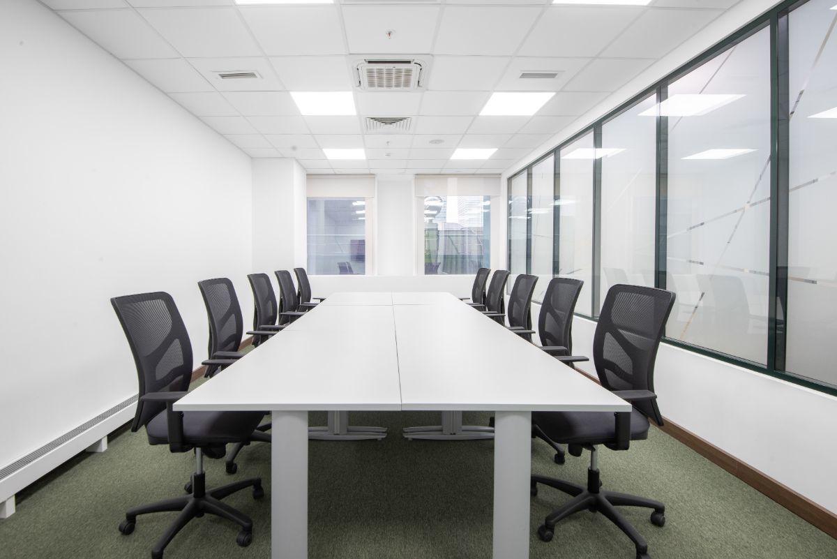 Work your way in a private office for three.