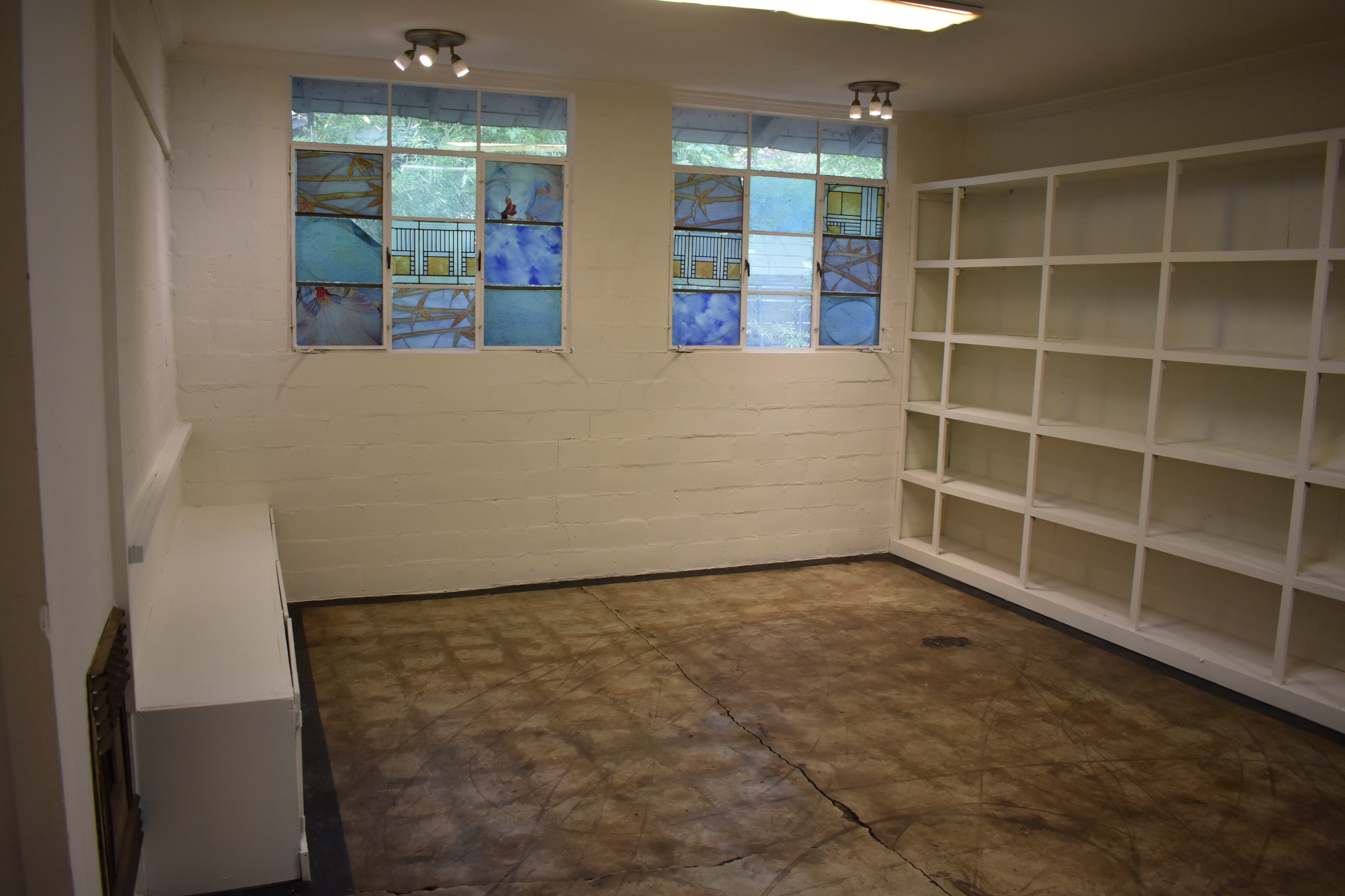 Cozy meeting space with modern touches and free on-site parking.