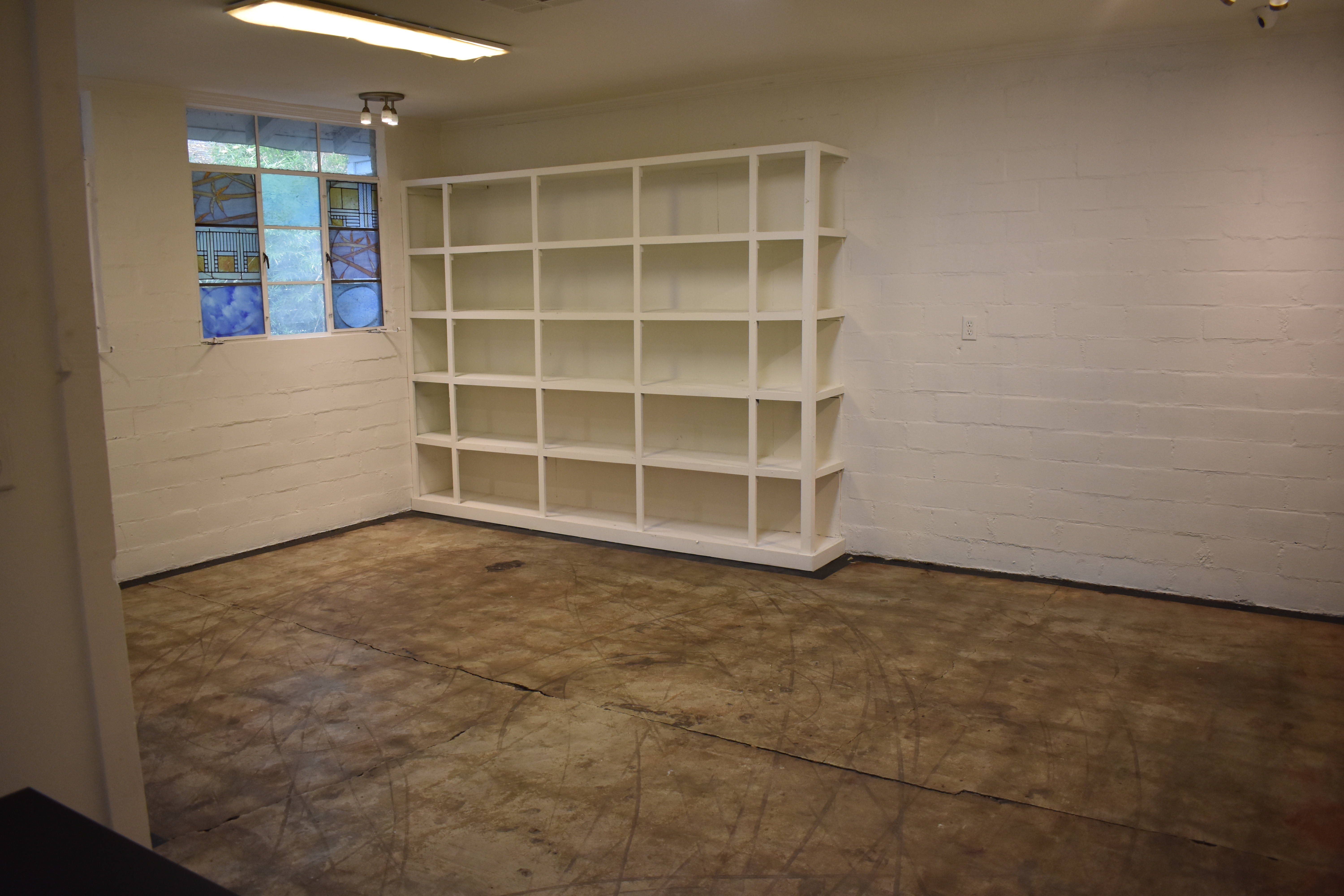 Cozy meeting space with modern touches and free on-site parking.