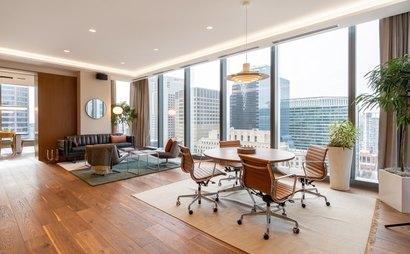 Find office space in NorthWacker for 5 persons with everything taken care of