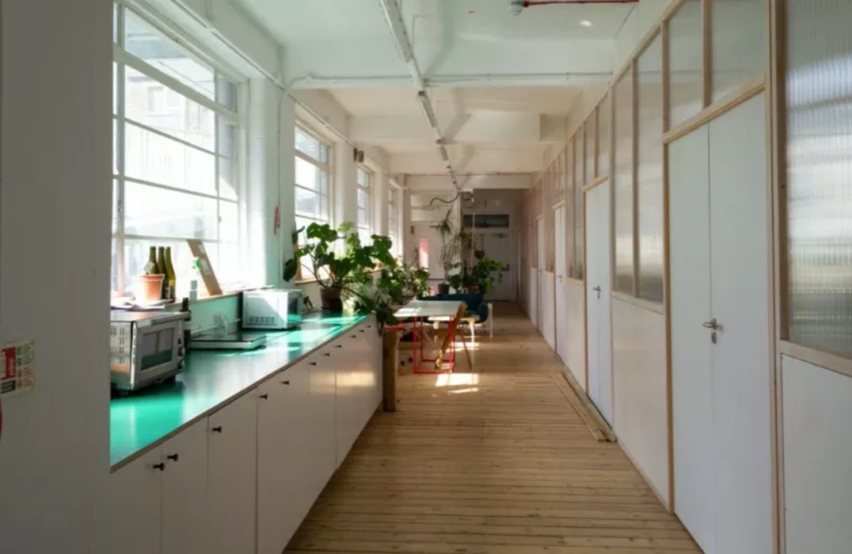 Desk+work area+storage+communal lounge and facilities!