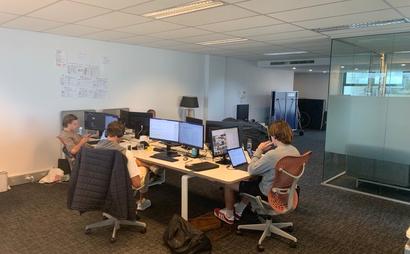 Extra Large Desk space + amenities, suitable for a team of 3, 4 or 5 people. Extra Large Desk space + amenities, suitable for a team of 3, 4 or 5 people.