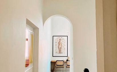 Individual desk spaces in creative studio Individual desk spaces in creative studio