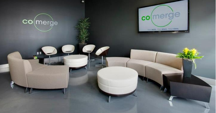 Reservable, pay-as-you-go conference rooms; Cafe-style seating for drop-in use; Dedicated desks