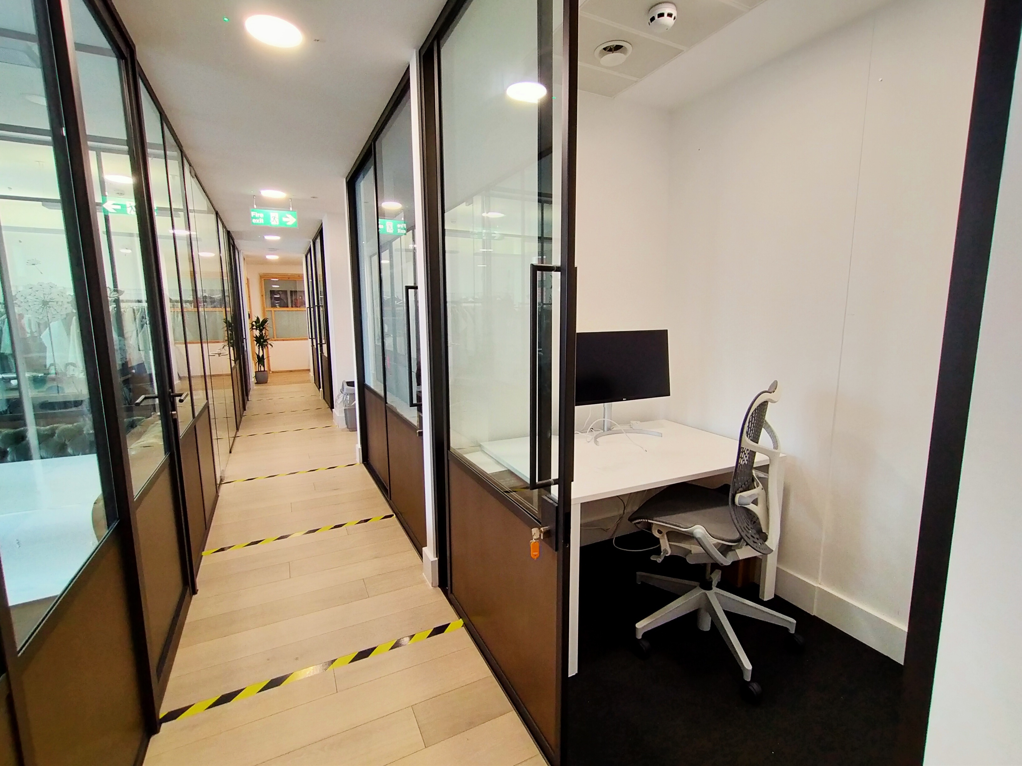 Private one-person office in co-working building, includes 27