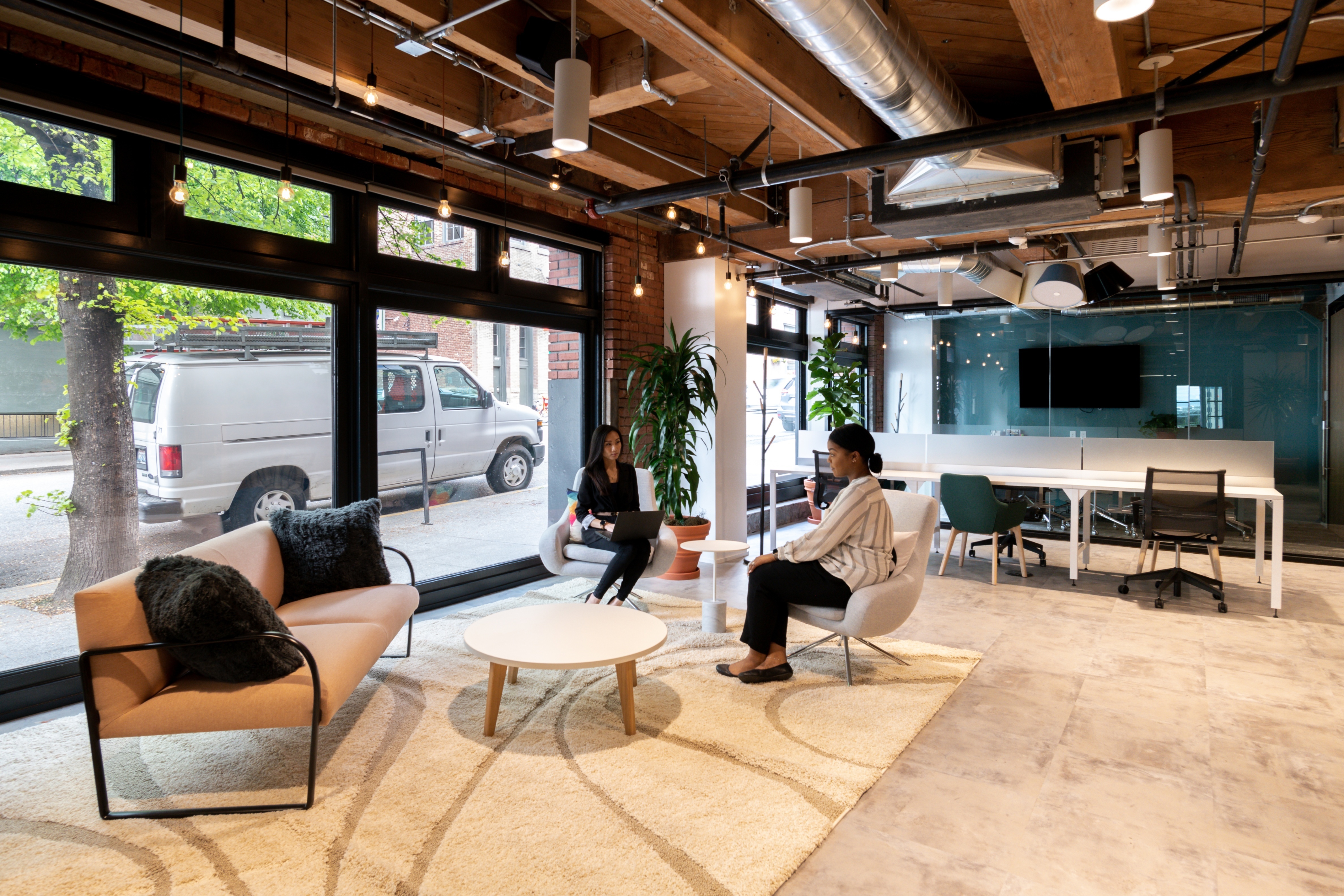 Fully serviced open plan office space for you and your team in Spaces Pioneer Square Fully serviced open plan office space for you and your team in Spaces Pioneer Square