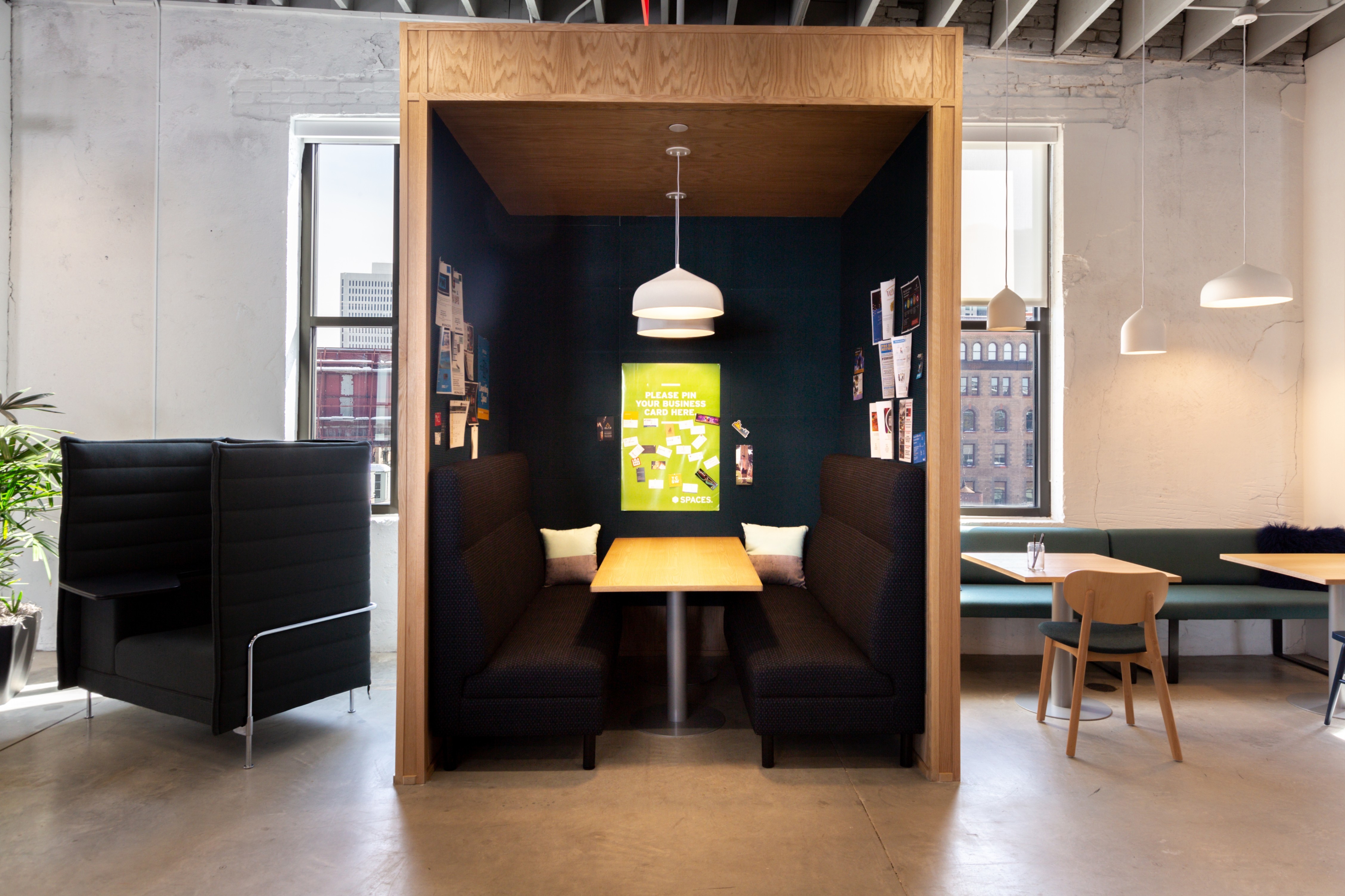 Find a dedicated desk and get down to business in Spaces North Loop Find a dedicated desk and get down to business in Spaces North Loop