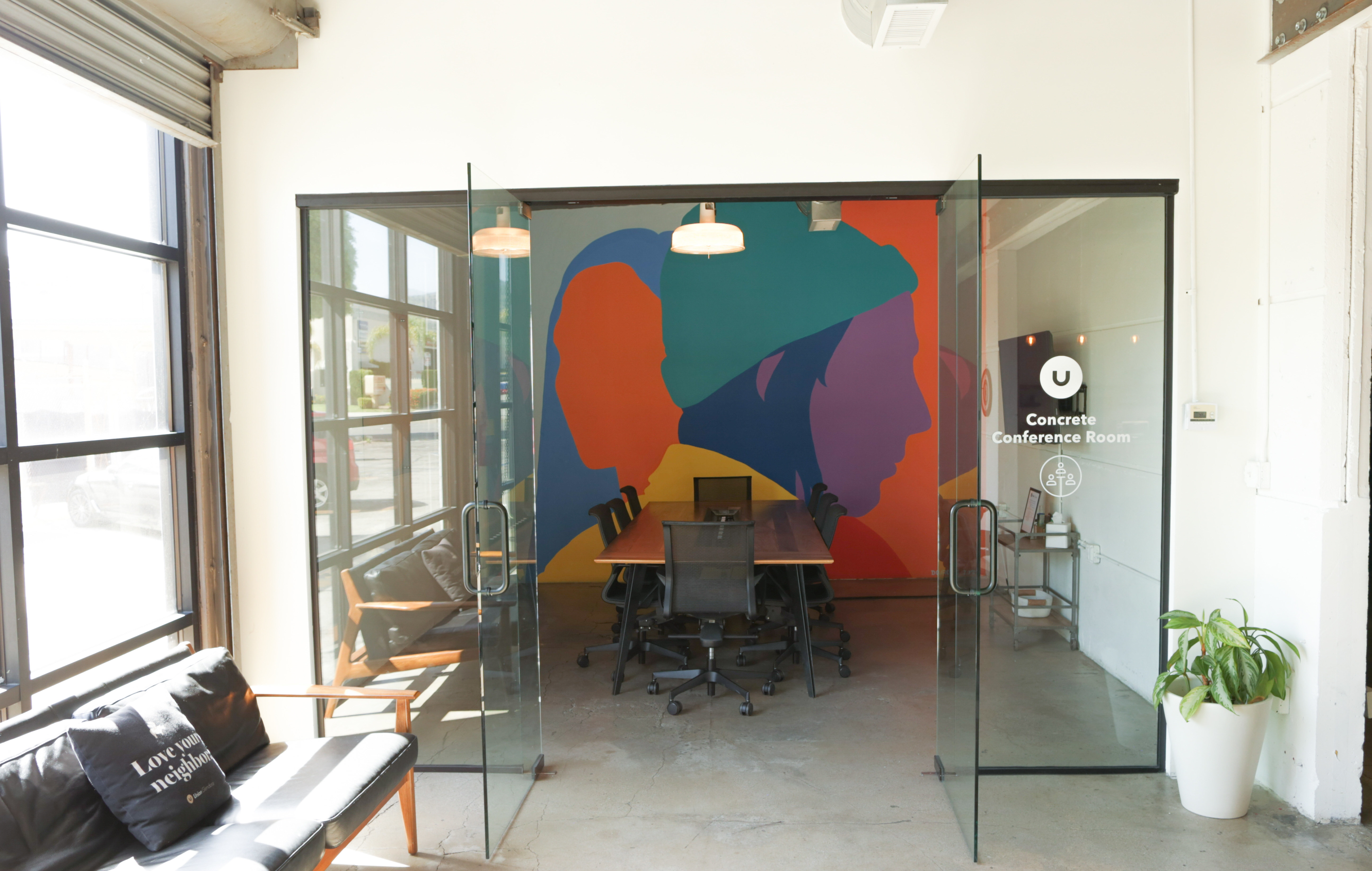 Downstairs Concrete Conference Room