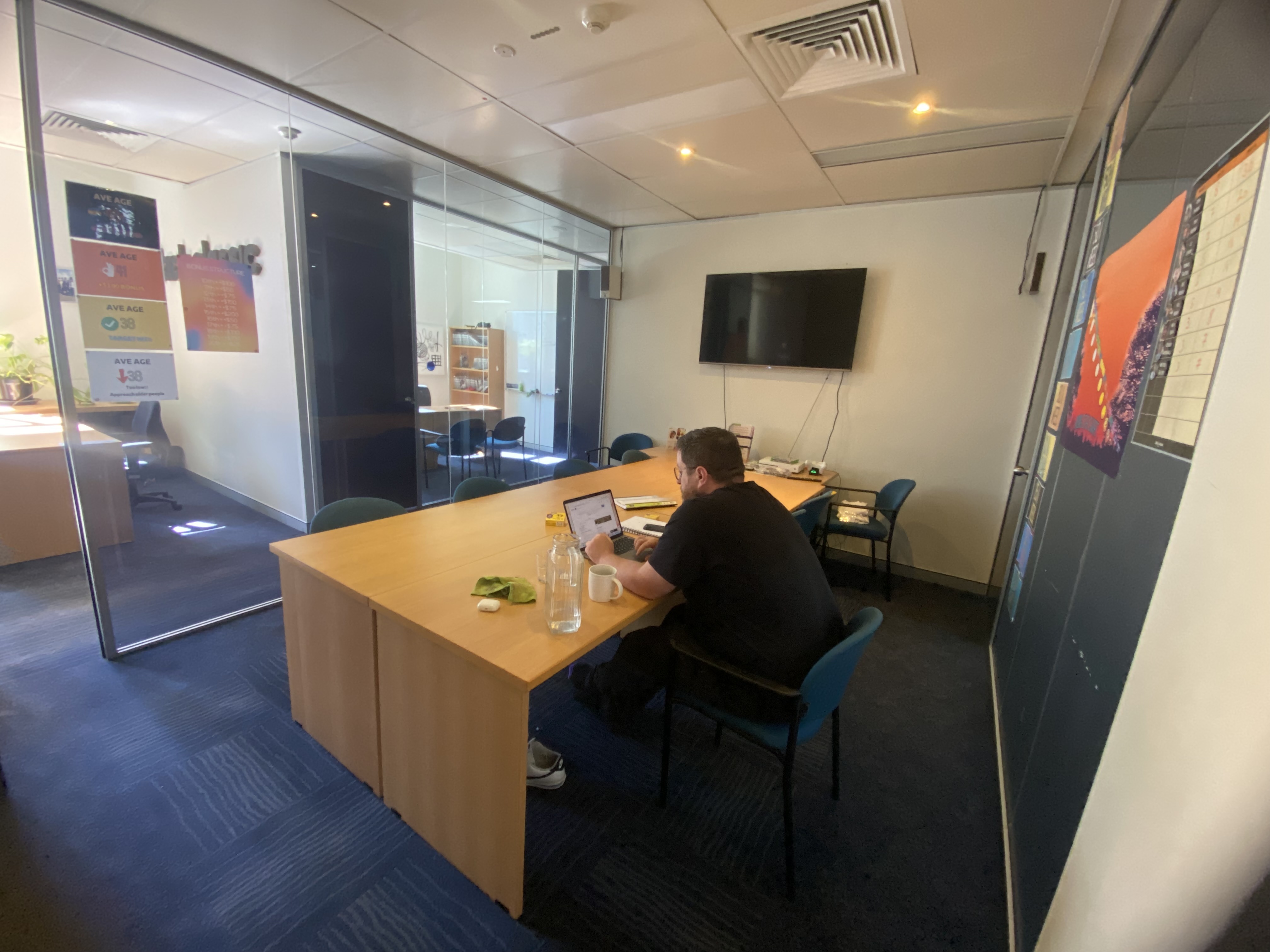 Meeting room with whiteboard TV & Chromecast