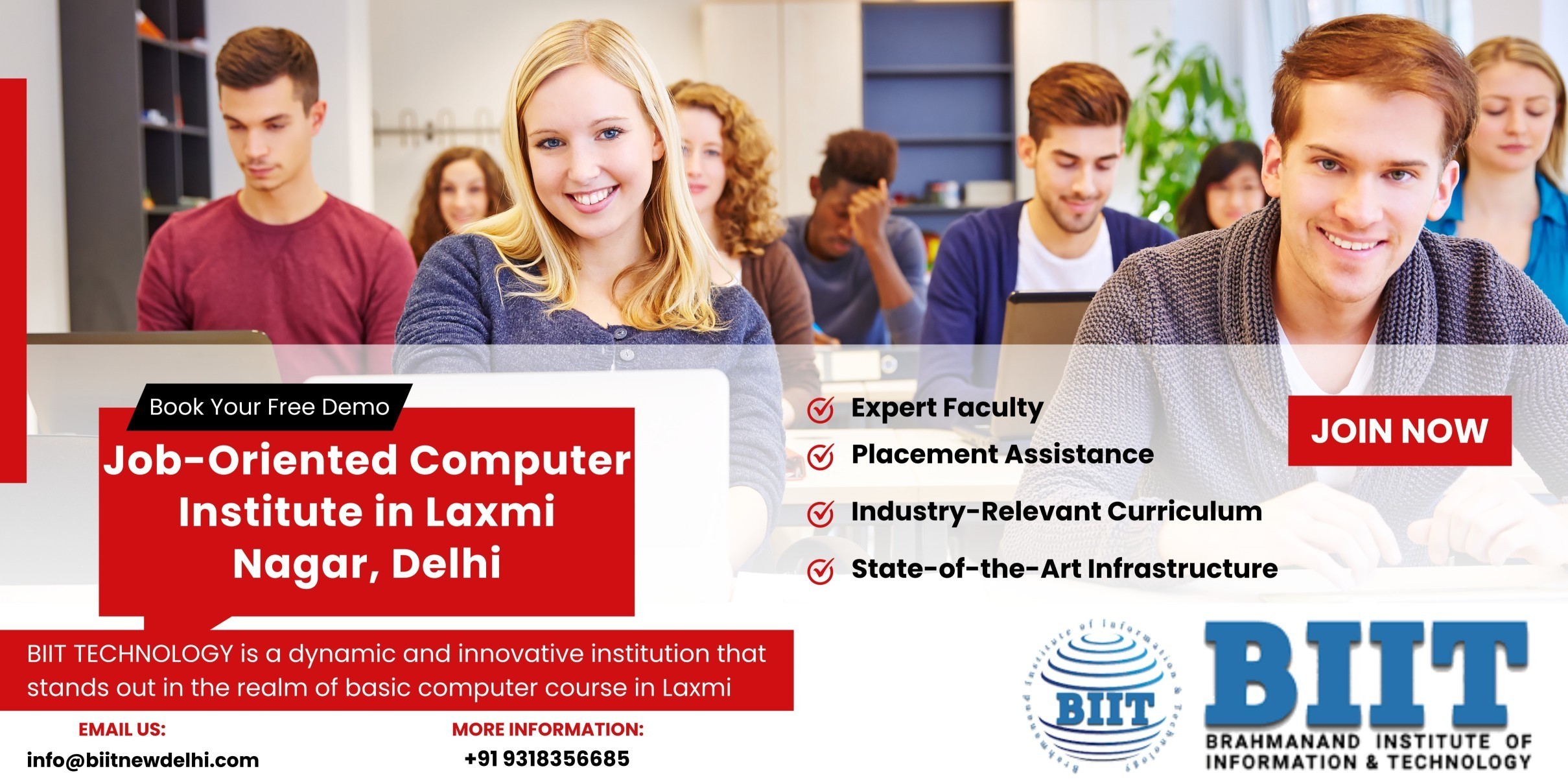 Best Computer Institute in Laxmi Nagar - BIIT Technology