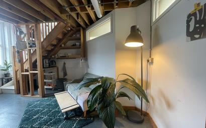 Creative Desk in a mezzanine studio, Dalston Creative Desk in a mezzanine studio, Dalston