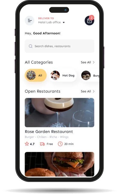 Food delivery app development solutions