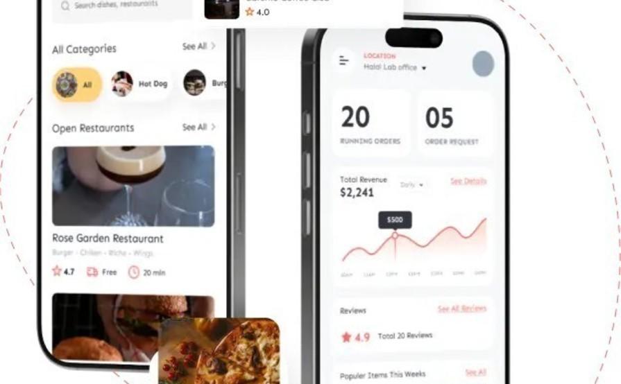 Food delivery app development solutions