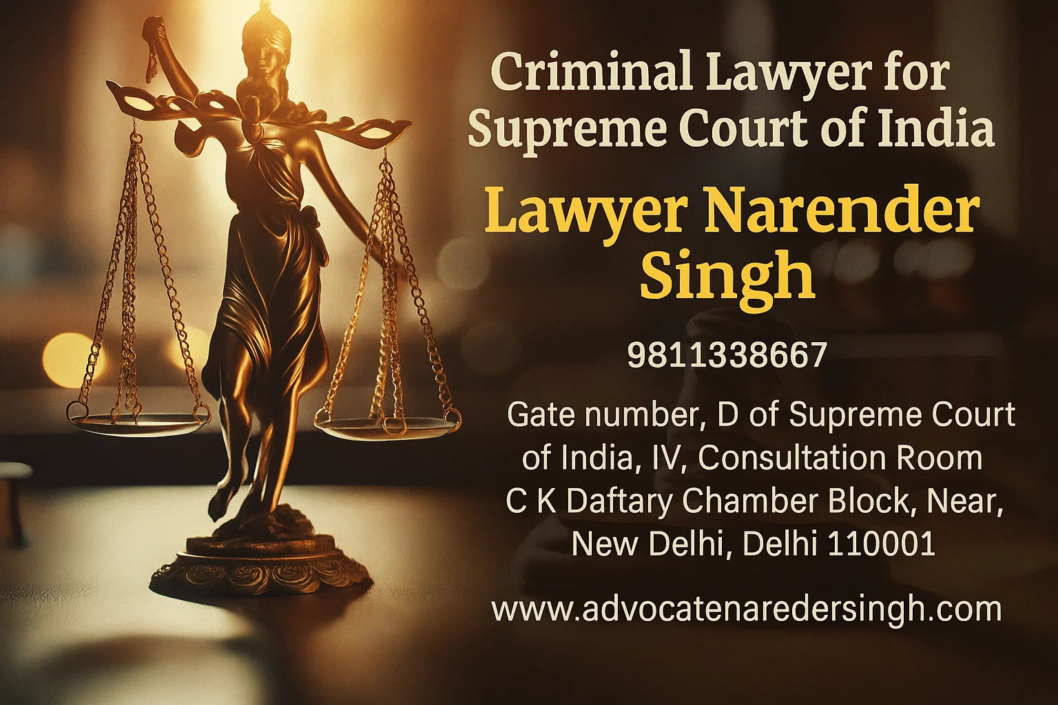 Criminal Lawyer for Supreme Court of India – Advocate Narender Singh