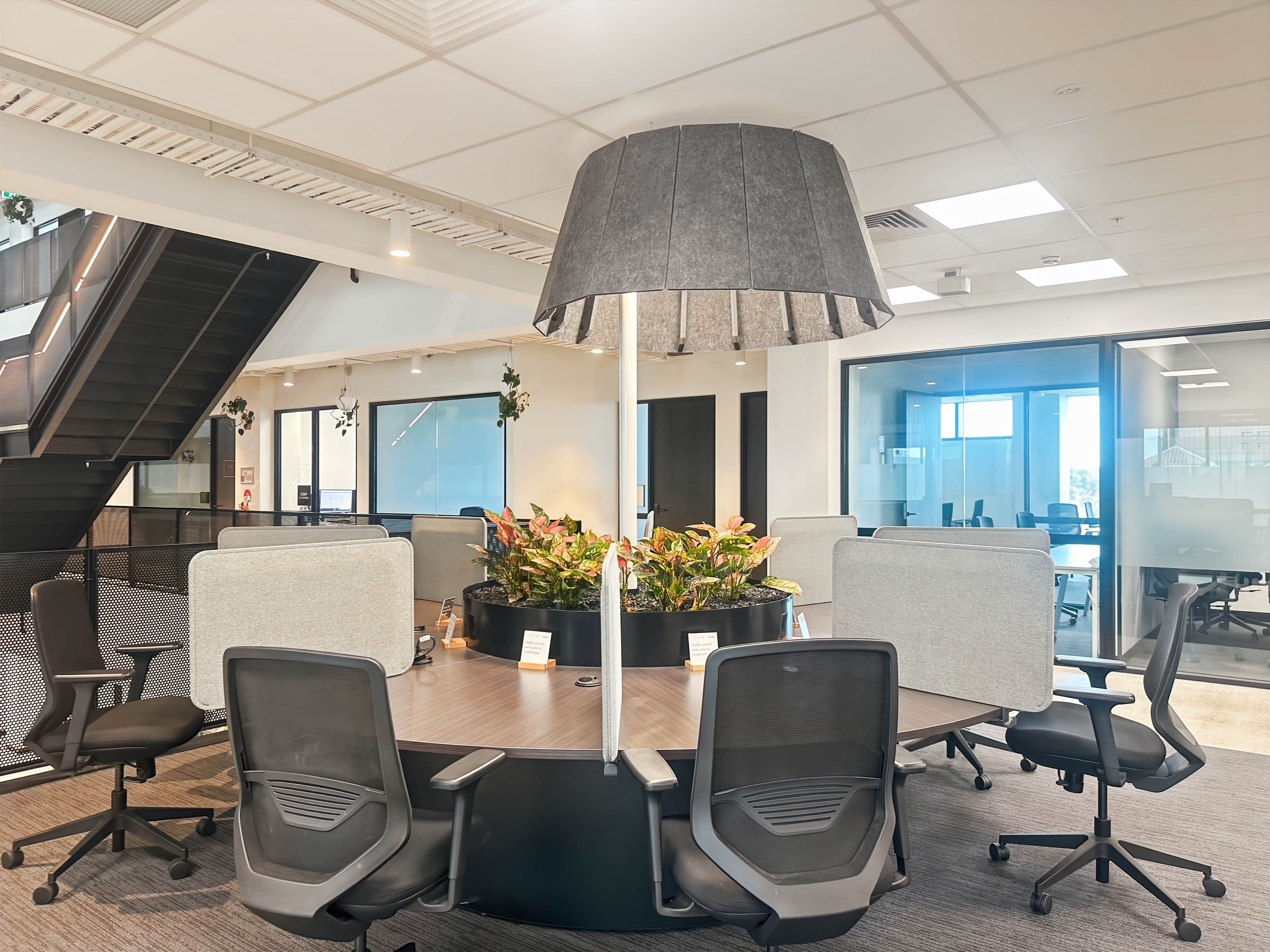 Beautifully designed open plan office space for 10 persons in Spaces Box Hill