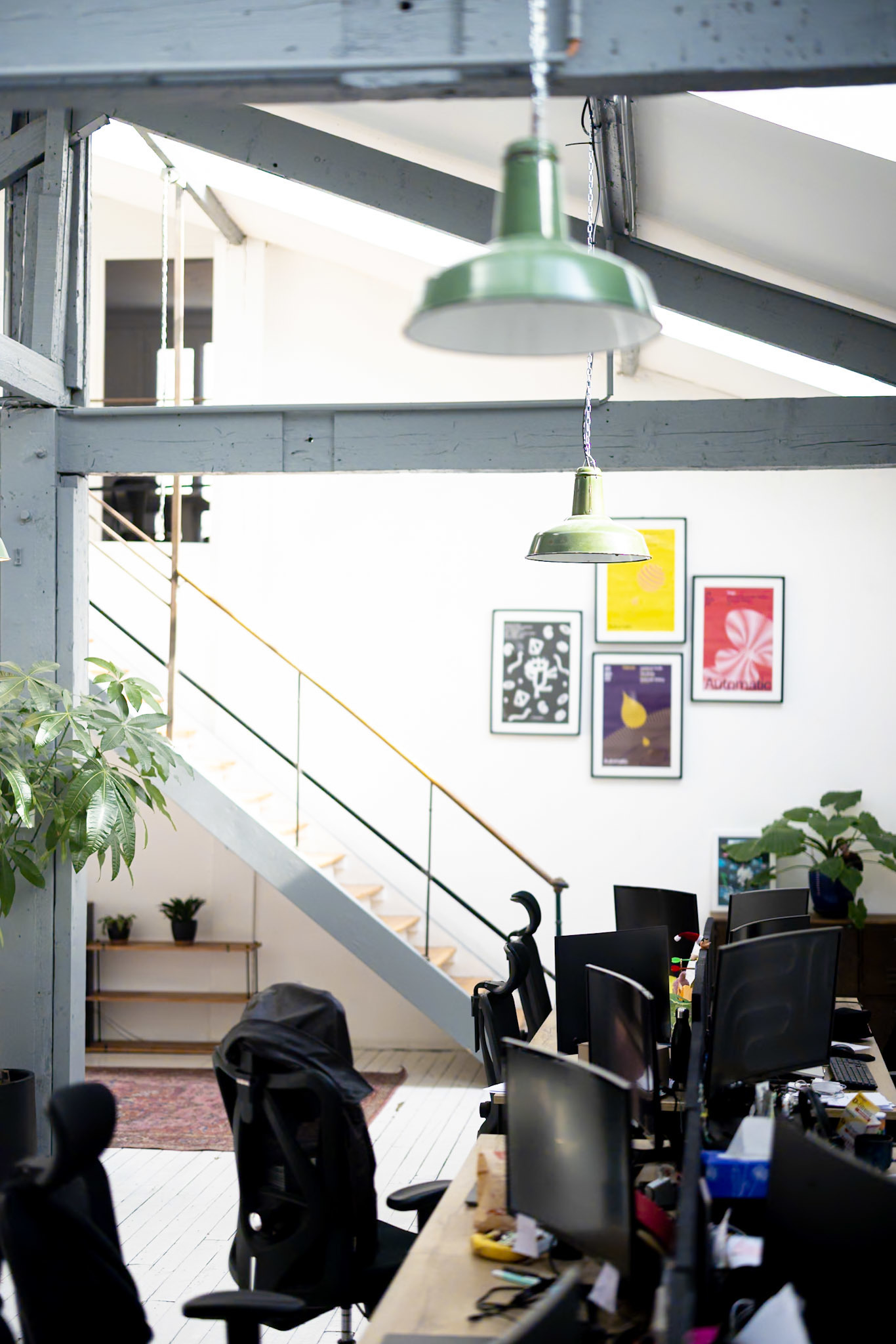 Desk in open space 