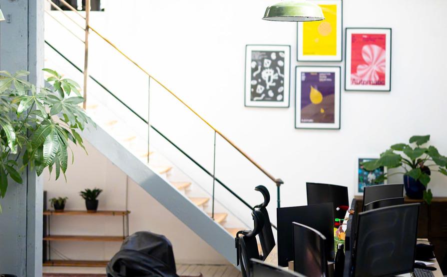 Desk in open space 