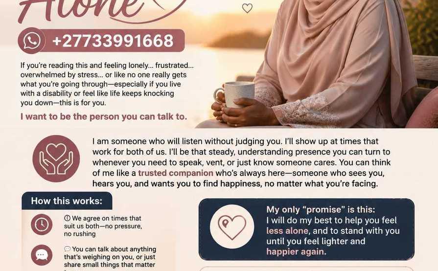You Don’t Have To Go Through It Alone +27733991668