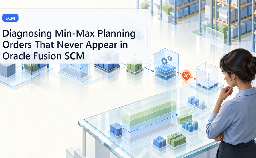 Diagnosing Min-Max Planning Orders That Never Appear in Oracle Fusion SCM