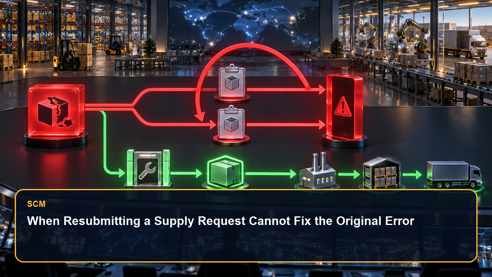 When Resubmitting a Supply Request Cannot Fix the Original Error