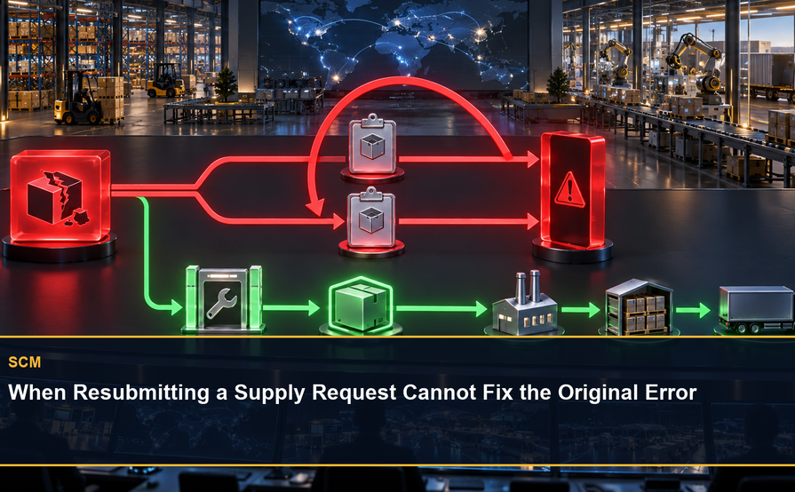 When Resubmitting a Supply Request Cannot Fix the Original Error