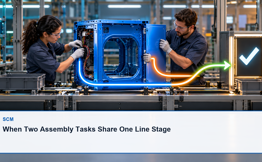 When Two Assembly Tasks Share One Line Stage