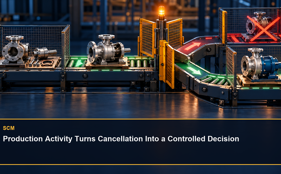 Production Activity Turns Cancellation Into a Controlled Decision