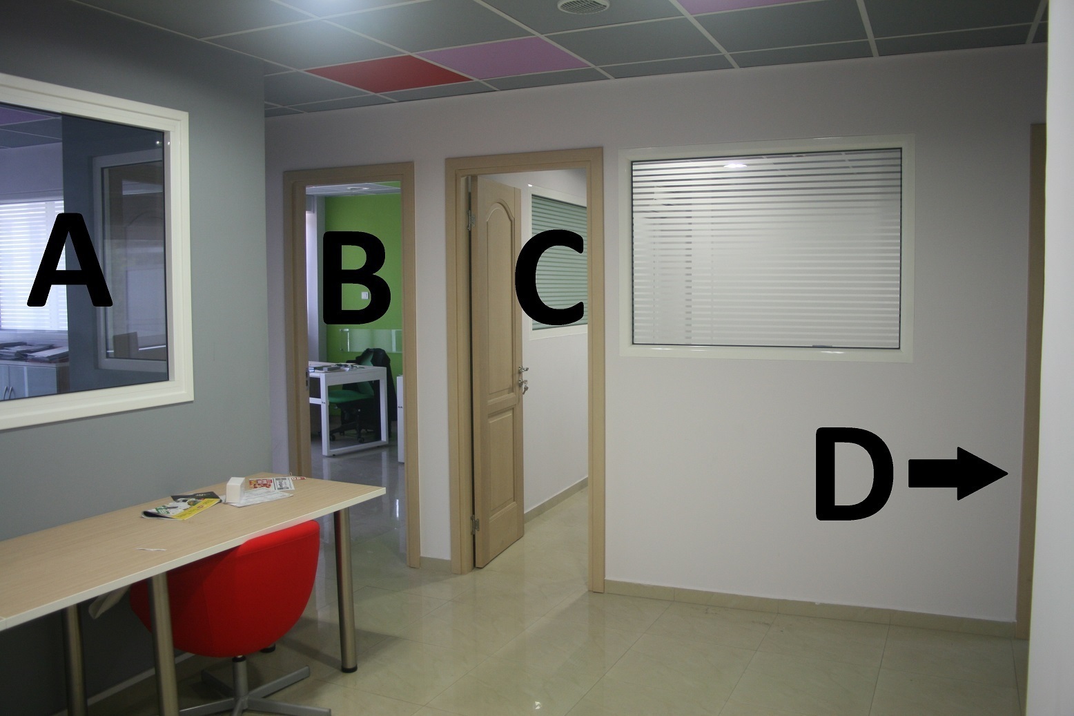 Free desks in a separate room of our company office in the center of Athens, Greece.