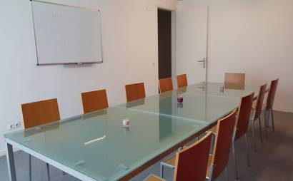 Open Desks in bright workspace Open Desks in bright workspace