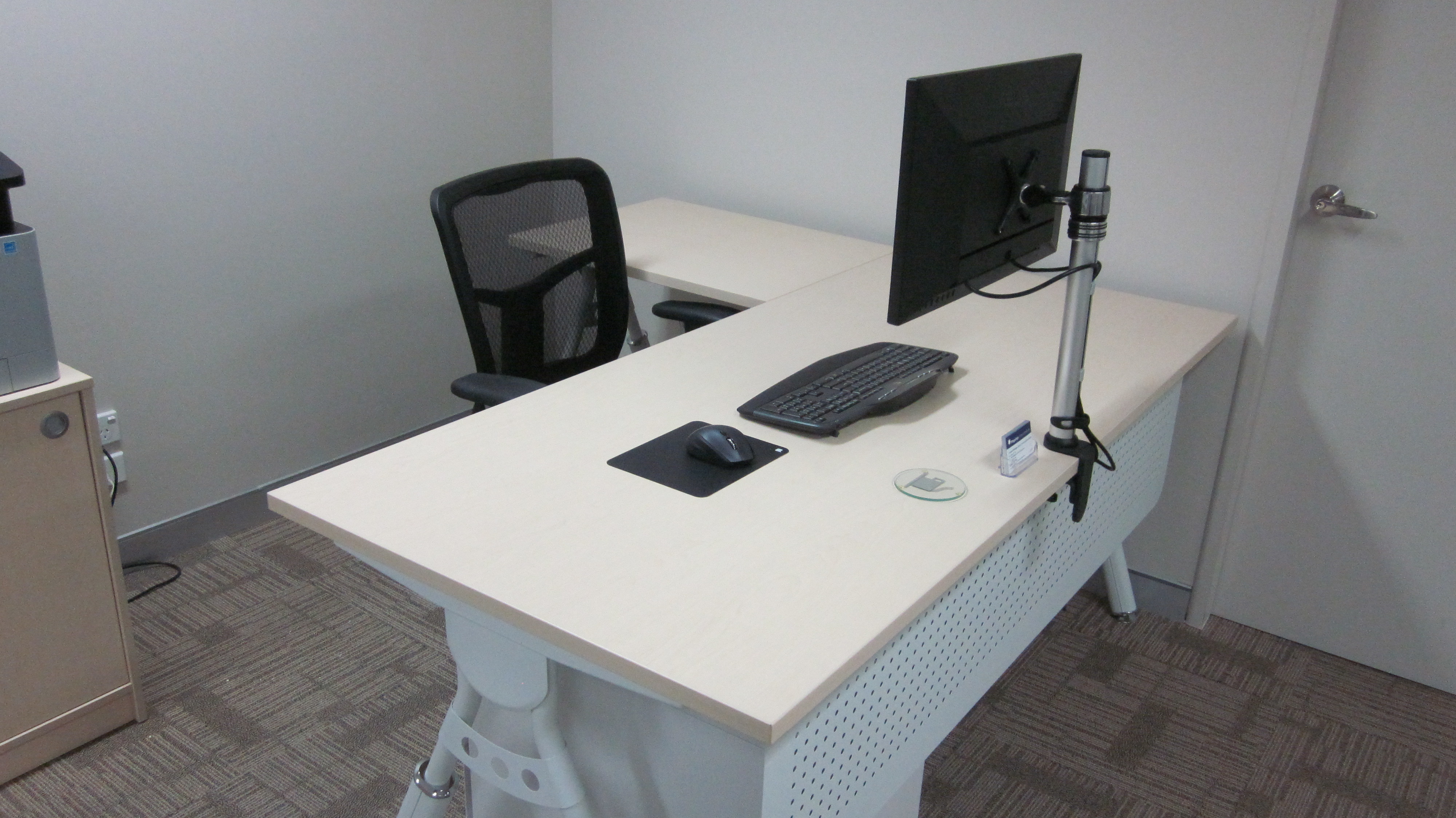 Desk in modern office in Parramatta CBD 