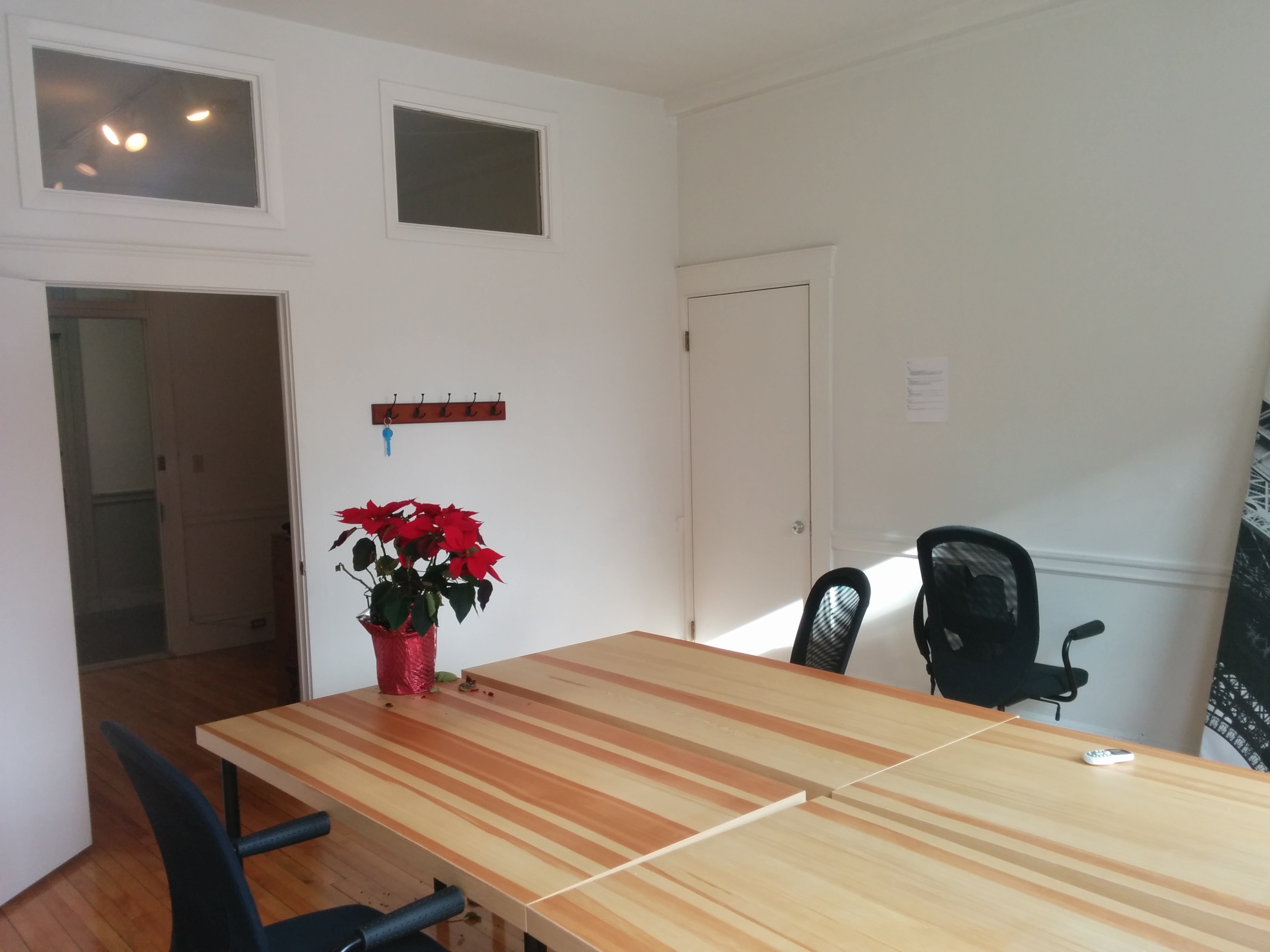 A two-room office we just vacated, still under lease