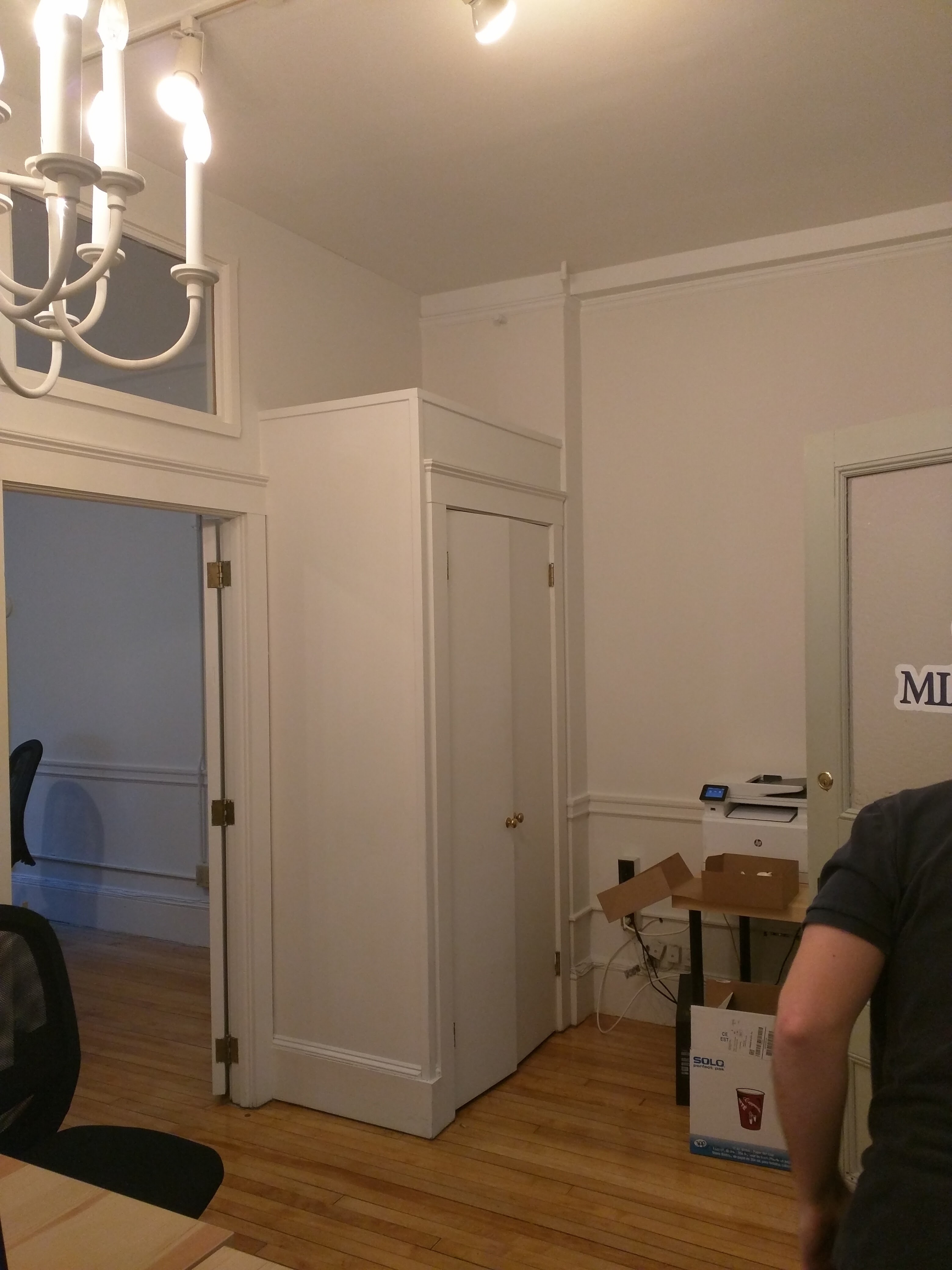 A two-room office we just vacated, still under lease